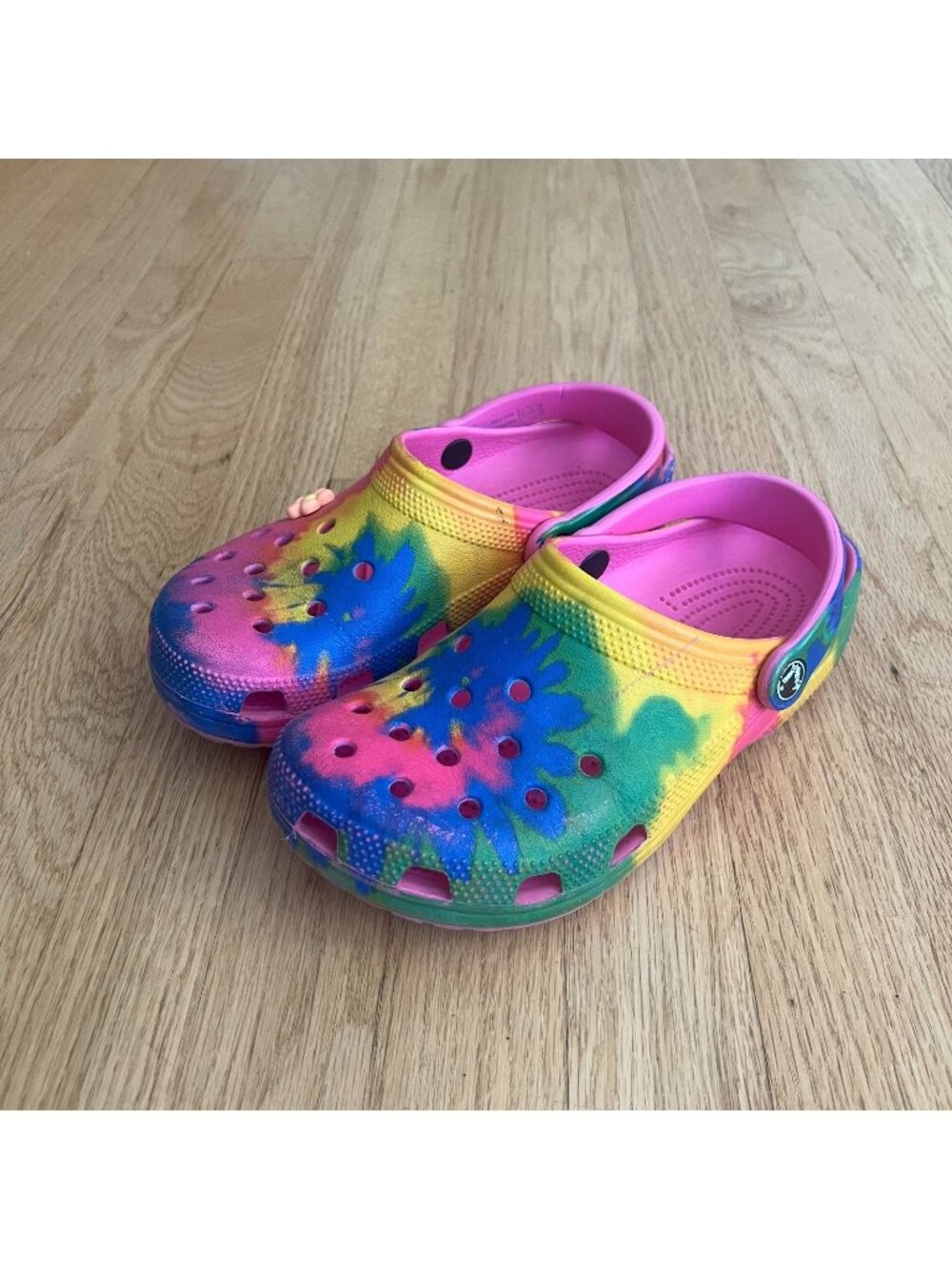 Crocs Classic Tie-Dye Rubber Slip On Clogs Women's Size 7/Men's Size 5